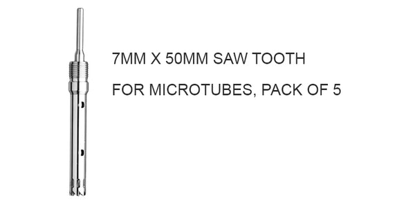 Replacement generator pack, 7mm x 50mm saw tooth for microtubes, pack of 5