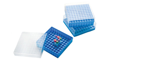 100-Well Polycarbonate Freezer Boxes, 12/Case