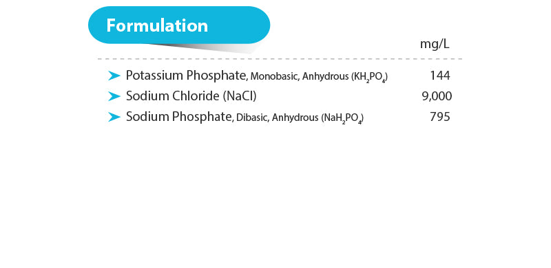 Phosphate Buffered Saline(PBS), 1X, Liquid, pH 7.4